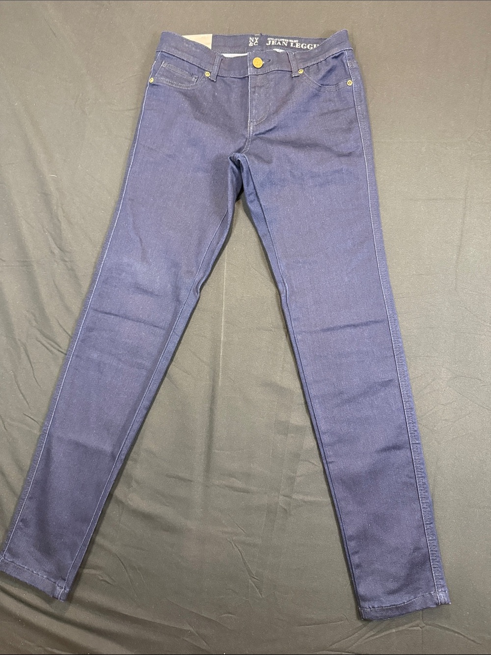 New York & Company Skinny Jean Leggings in Navy Blue - Picture 1 of 14